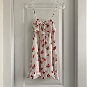 White Floral Mini Dress